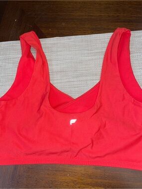Fabletics Red Sports Bra Womens Size Large Athletic Workout Gym Activewear